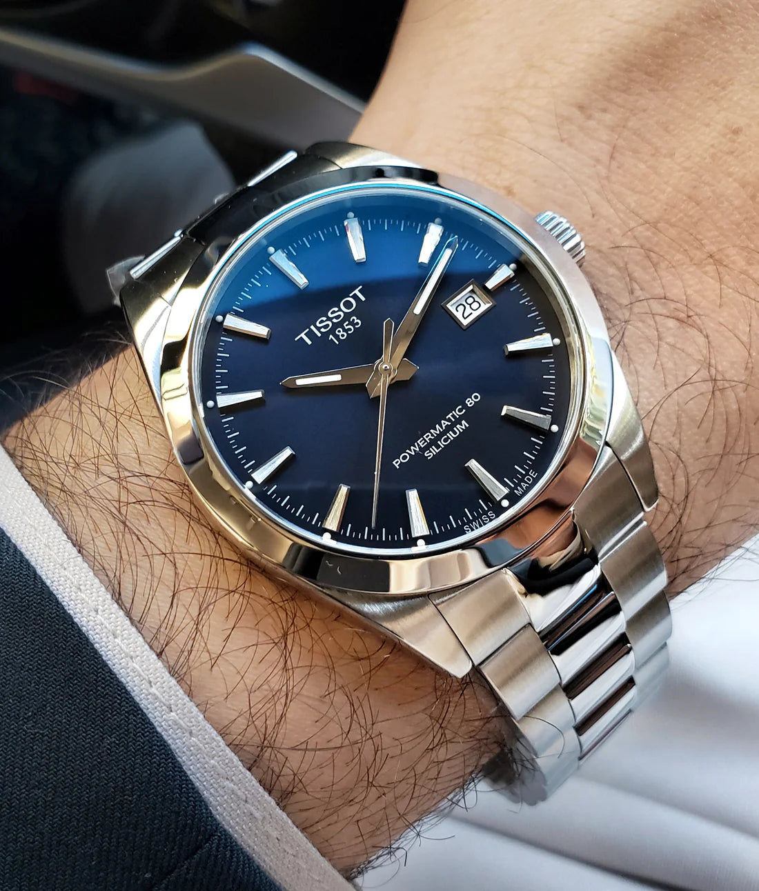 TISSIT GENTLEMAN POWERMATIC 80 SILICIUM Blue dial