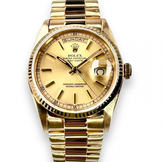 Rolax Day-Date 18038 18KT Gold President